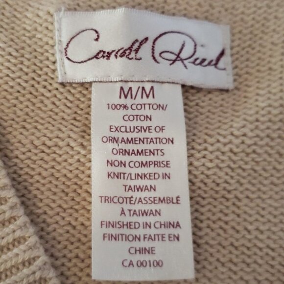 CARROLL  Reed Vest Vintage Ladies Women's Size Medium Embroidery Floral - Picture 7 of 9